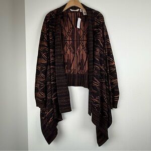 NWT Soft Surroundings Where Time Stops Cardigan Multicolor Aztec Sweater